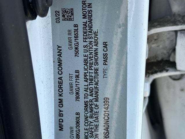 2022 Chevrolet Spark 2LT Automatic