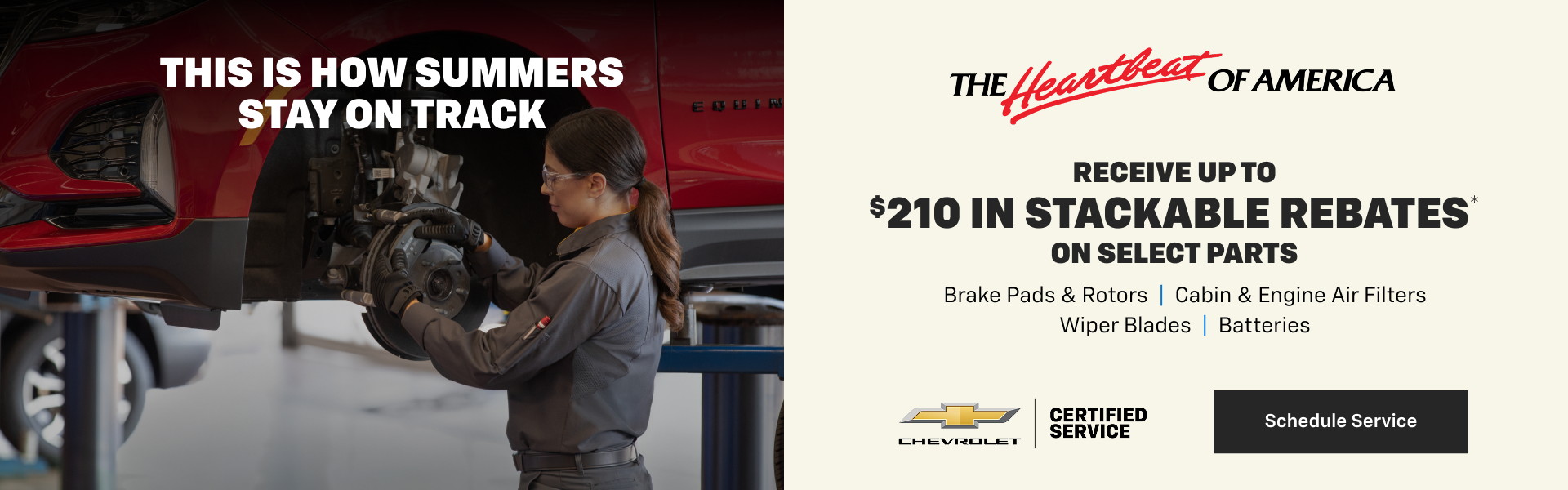eceive up to $210 in stackable rebates* on select parts